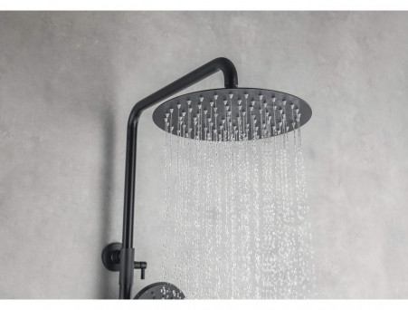 Душевая Система «Aquatek» 3 Jet 25см, Черный Матовый (AQ2046MB)