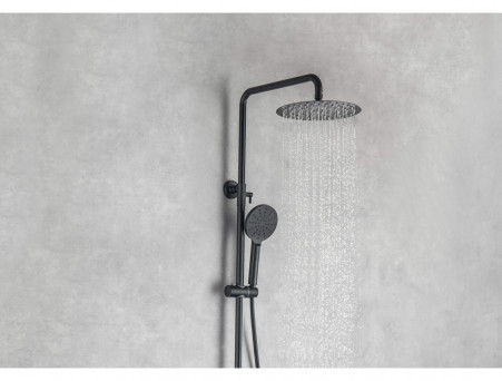 Душевая Система «Aquatek» 3 Jet 25см, Черный Матовый (AQ2046MB)