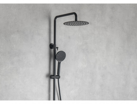 Душевая Система «Aquatek» 3 Jet 25см, Черный Матовый (AQ2046MB)