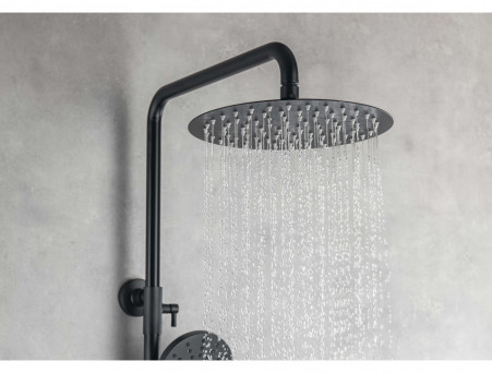 Душевая Система «Aquatek» 3 Jet 25см, Черный Матовый (AQ2046MB)