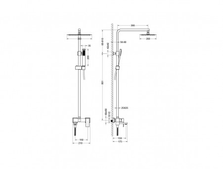 Душевая Система «Aquatek» Либра, Хром (AQ2640CR)