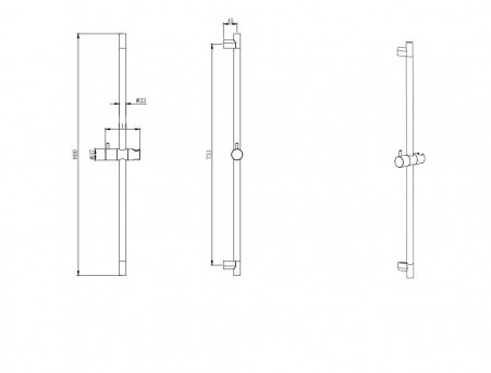 Стойка для Душа «Aquatek» Чёрный Матовый (AQ2000MB)