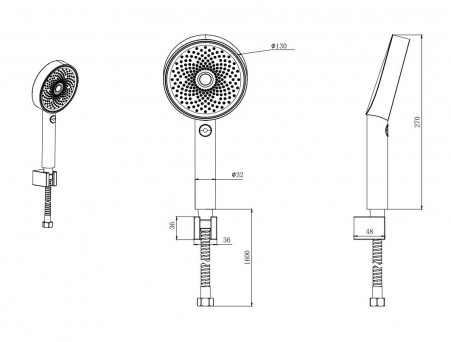 Душевой Набор «Aquatek» Хром (AQ2030CR)