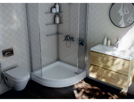 Душевой Поддон «Aquatek» Четверть Круга, Акрил, 80x80x15см (DPA-0000007)