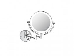Зеркало Косметическое «Aquatek» Настенное 5х с Подсветкой, Хром (AQ4912CR)