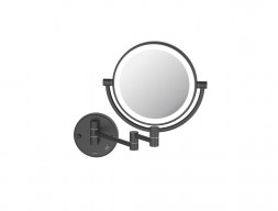 Зеркало Косметическое «Aquatek» Настенное 5х с Подсветкой, Чёрное Матовое (AQ4912MB)