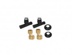 Комплект Фитингов «Aquatek» для Полотенцесушителя, Чёрный Муар (AQ 1020BL)