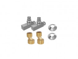 Комплект Фитингов «Aquatek» для Полотенцесушителя, Хром (AQ 2020CH)