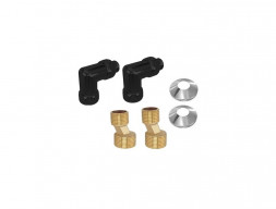 Комплект Фитингов «Aquatek» для Полотенцесушителя, Чёрный Муар (AQ 3020BL)