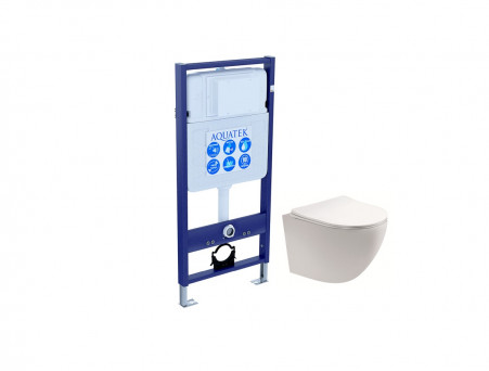 Комплект «Aquatek» SET Европа: Унитаз, Сиденье и Инсталляция (INS-0000012+AQ1900-00)