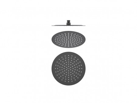 Верхний Душ «Aquatek» Круглый, Настенный, Чёрный Матовый, 25см, 2мм (AQ2073MB)