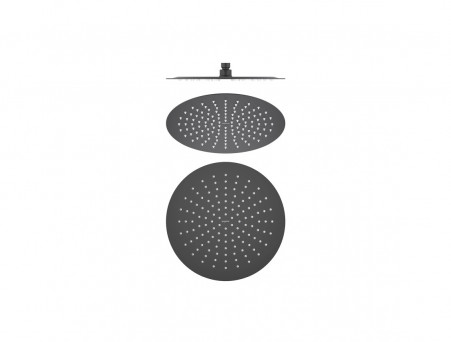 Верхний Душ «Aquatek» Круглый, Настенный, Чёрный Матовый, 30см, 2мм (AQ2075MB)