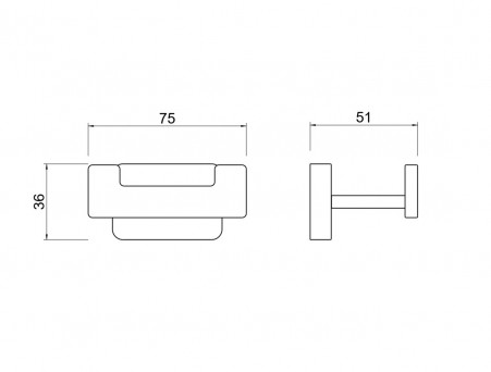 Крючок «Aquatek» Либра, Двойной, Хром (AQ4302CR)