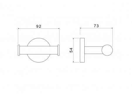 Крючок «Aquatek» Оберон, Двойной, Хром (AQ4202MB)