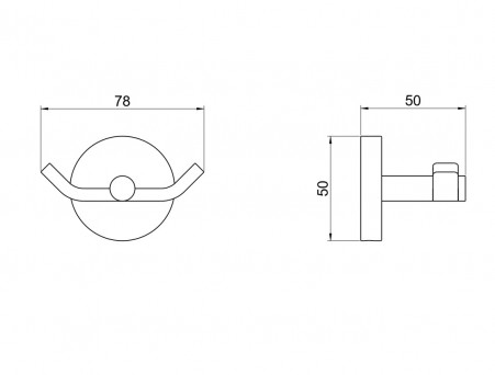 Крючок «Aquatek» Бетта, Двойной, Черный Матовый (AQ4602MB)