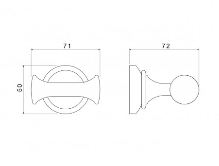 Крючок «Aquatek» Классик, Двойной, Полированное Золото (AQ4502PG)