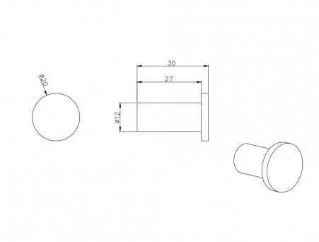 Крючок «Aquatek» Вега, Черный Матовый (AQ4001MB)