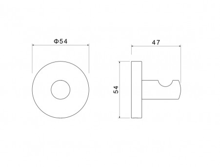 Крючок «Aquatek» Оберон, Черный Матовый (AQ4201MB)