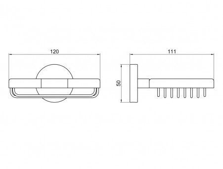 Мыльница Решетка «Aquatek» Бетта, Хром (AQ4633CR)