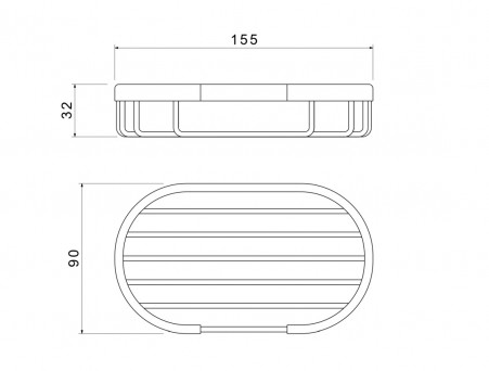 Мыльница Решетка «Aquatek» Хром (AQ4956CR)