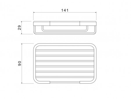 Мыльница Решетка «Aquatek» Черный Матовый (AQ4946MB)