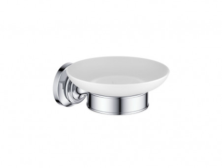 Мыльница «Aquatek» Классик, Хром/Белый Матовый  (AQ4503CR)