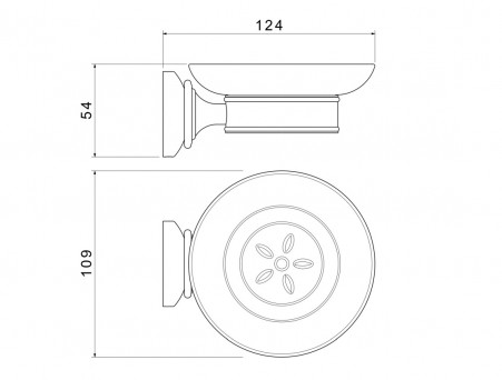 Мыльница «Aquatek» Классик, Хром/Белый Матовый  (AQ4503CR)