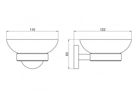 Мыльница «Aquatek» Бетта, Хром (AQ4603CR)