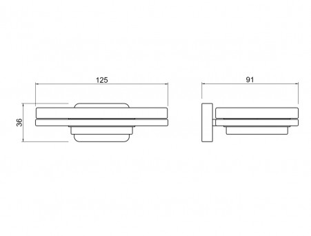 Мыльница «Aquatek» Либра, Черный Матовый/Белый Матовый  (AQ4303MB)