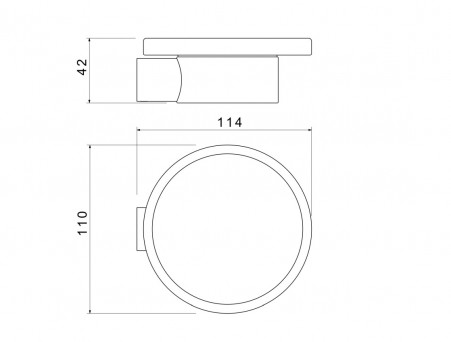 Мыльница «Aquatek» Лира, Черный Матовый/Белый Матовый  (AQ4403MB)