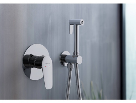 Набор Гигиенический Душ «Aquatek» Бетта, Смеситель, Лейка, Шланг и Держатель, Хром (AQ1119CR)