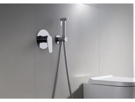 Набор Гигиенический Душ «Aquatek» Бетта, Смеситель, Лейка, Шланг и Держатель, Хром (AQ1119CR)