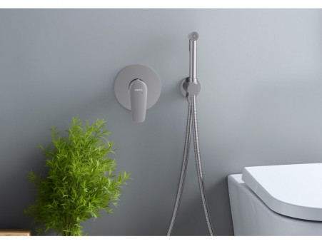 Набор Гигиенический Душ «Aquatek» Бетта, Смеситель, Лейка, Шланг и Держатель, Хром (AQ1119CR)