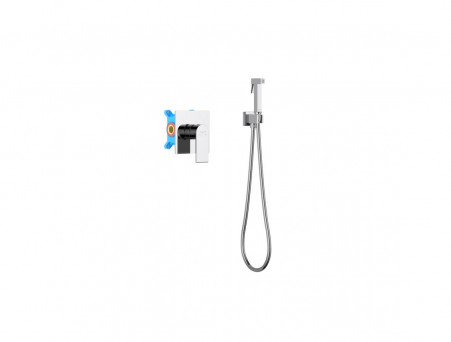 Набор Гигиенический Душ «Aquatek» Лира, Смеситель, Лейка, Шланг и Держатель, Хром (AQ1419CR)