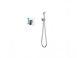 Набор Гигиенический Душ «Aquatek» Либра, Смеситель, Лейка, Шланг и Держатель, Хром (AQ1619CR)
