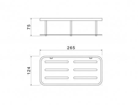 Полка для Душа «Aquatek» Нержавеющая Сталь, Черный Матовый (AQ4936MB)