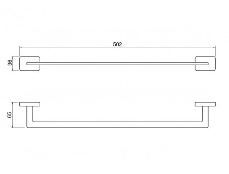 Полотенцедержатель «Aquatek» Либра, Хром, 45см (AQ4320CR)