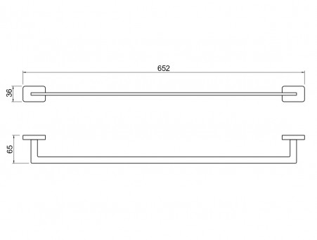 Полотенцедержатель «Aquatek» Европа, Хром, 60см (AQ4314CR)