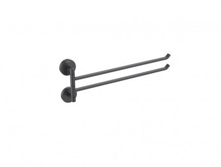 Полотенцедержатель «Aquatek» Двойной Бетта, Черный Матовый (AQ4613MB)