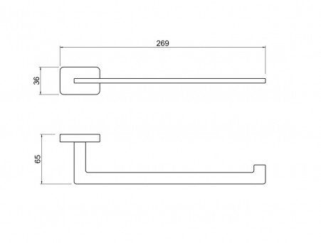 Полотенцедержатель «Aquatek» Либра, Хром (AQ4319CR)