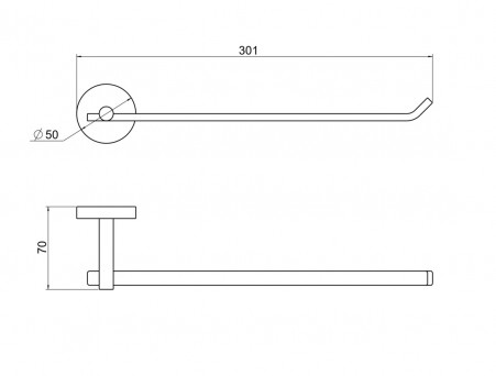 Полотенцедержатель «Aquatek» Бетта, Хром (AQ4619CR)