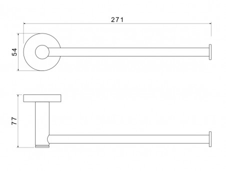 Полотенцедержатель «Aquatek» Европа, Черный Матовый (AQ4119MB)