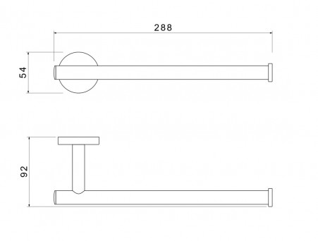 Полотенцедержатель «Aquatek» Оберон, Черный Матовый (AQ4219MB)