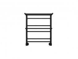 Водяной Полотенцесушитель «Aquatek» П7 Альфа, Черный Муар, 50x60см (AQ RRP0760BL)