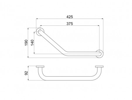 Поручень «Aquatek» Хром, 425мм (AQ4997CR)