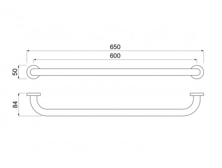 Поручень «Aquatek» Хром, 650мм (AQ4996CR)