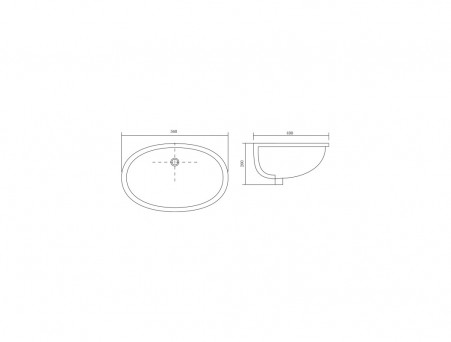 Раковина Встраиваемая «Aquatek» под Столешницу, 56x40x20см (AQ8091-00)
