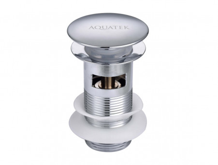 Донный Клапан «Aquatek» Нержавеющая Сталь, Хром Глянцевый (AQ6001CR)
