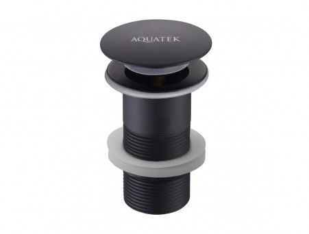 Донный Клапан «Aquatek» Нержавеющая Сталь, Черный Матовый (AQ6000MB)