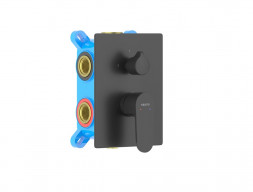 Смеситель для Ванны «Aquatek» Оберон, 3 Режима, Встраиваемый, Черный Матовый (AQ1247MB)